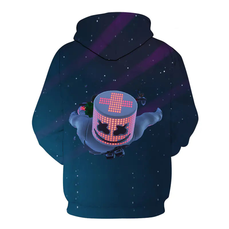 3D Printed Men's Cotton Candy Hoodie Sweatshirt