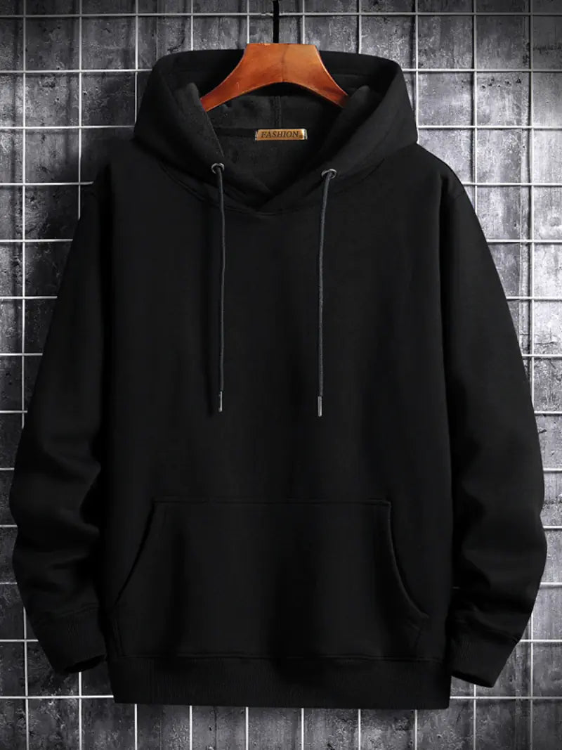 Velvet Thick Cotton Men's Hoodie - Casual Streetwear